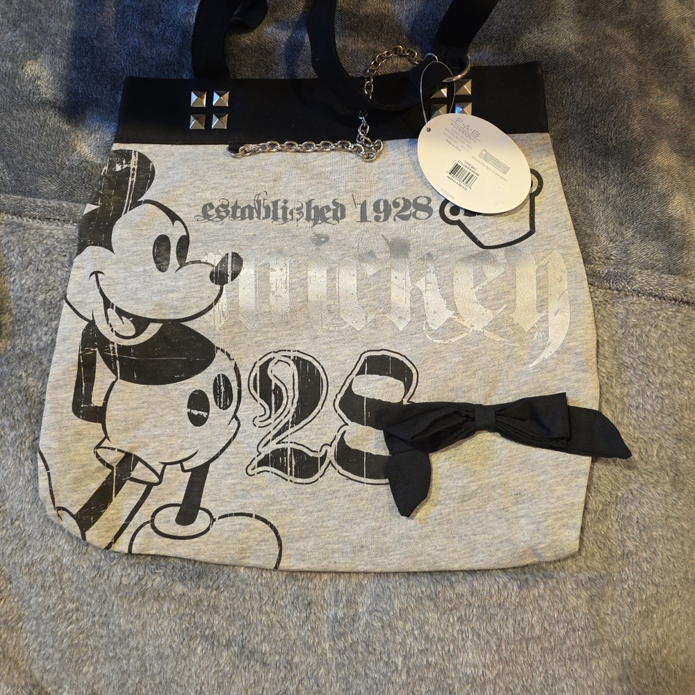 Disney Mickey Mouse Gray Tote Bag